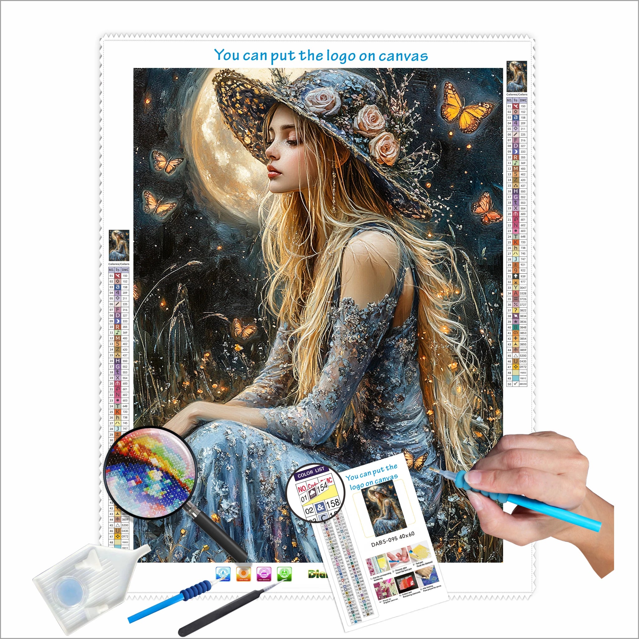 N-2139 DIY Custom 30*40 Diamond Art Paintings Kits Full Drill Round 5D Portrait for Adults