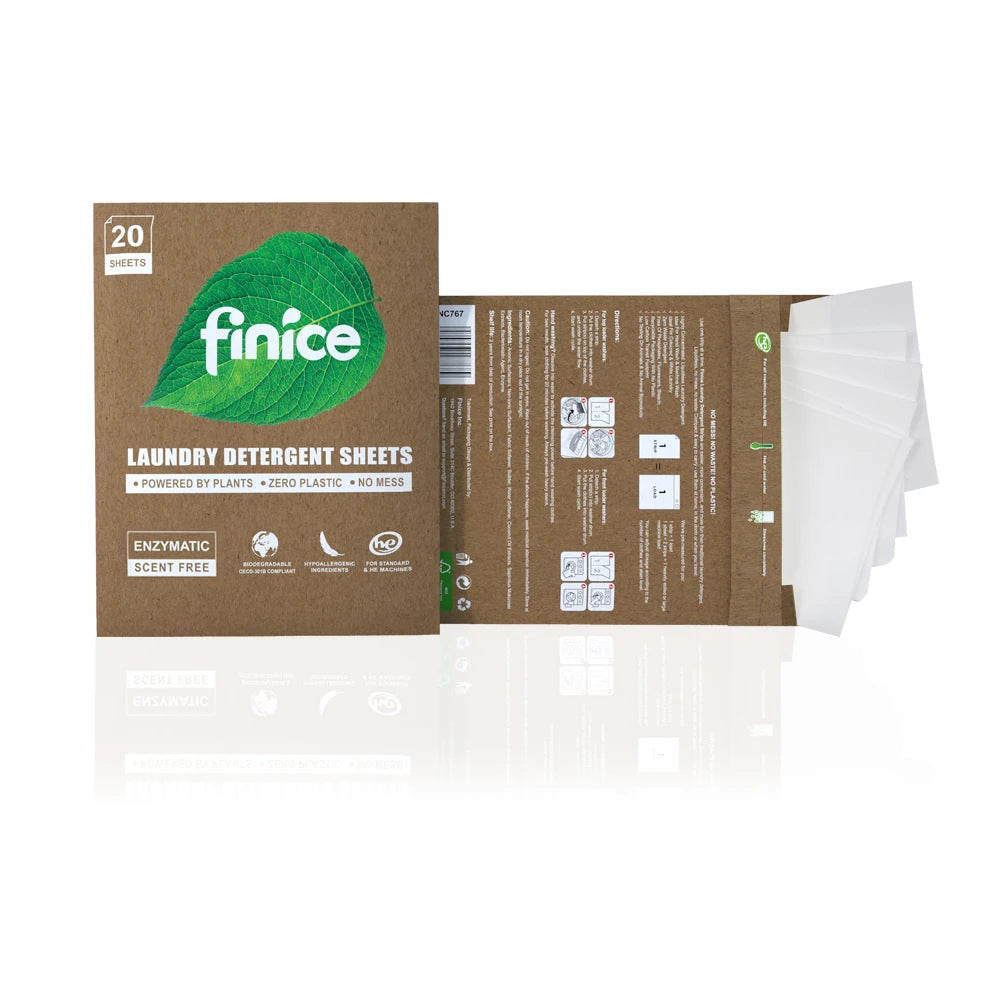 Finice Solid High Quality Biodegradable Baby Formula Laundry Detergent Sheet Gentle & Lightweight Low Foam