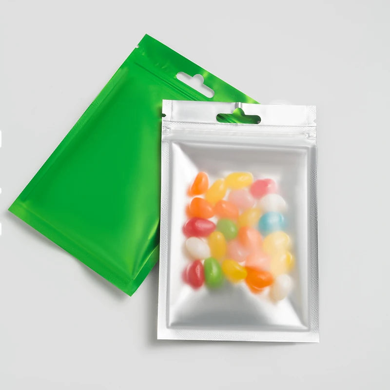 8.5*13 9*15 10*18 Aluminum Foil Packaging Bag for Small Businesses 1 Side Transparent Accessories for Hair Accessories Low MOQ