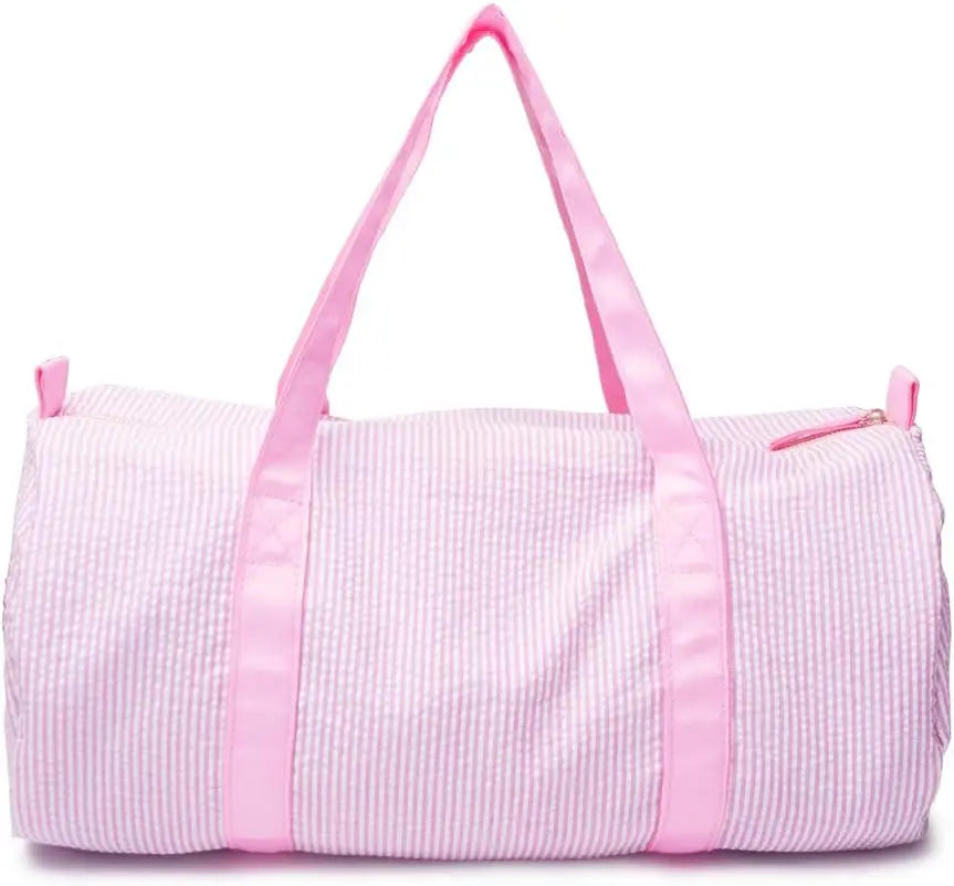 Wholesale Kids Seersucker Carry on Lightweight Weekender Overnight Bags Travel Duffel Red Bag for Children