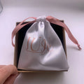 Custom Printed Brown Satin Pouch Small Reusable Silk Drawstring Bags Custom Logo Customizable Sizes for Hair Packaging Promotion