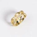 Aimgal Luxury Stackable Vintage Ring - S925 Silver with 18k Gold Plating 5A Zircon Ancient Wire Drawing Process Fine Jewelry