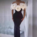 European American High-End Women's Floral for Bandage Dress Cross-Border Summer Fashion French Light Evening Dress for Women