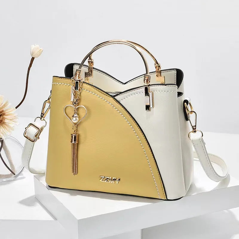 2024 Hot Sell Trending Custom Design Brown Pu Leather Lady Hand Bags Women