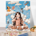 DIY Gift Oil Paint by Number Kits Beauty Girl Painting  for Modern Wall Art Decor by Numbers 16*20"for Kids Adults Beginner Gift
