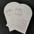 Gold Foil Marriage Greeting Card / Letterpress Postcard Handmade Invitation Card