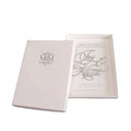 Clear Acrylic Hot Stamped Silver 5*7 Inch Save the Date Card with Silver Acrylic Monogram Box Custom Design Wedding Invitation