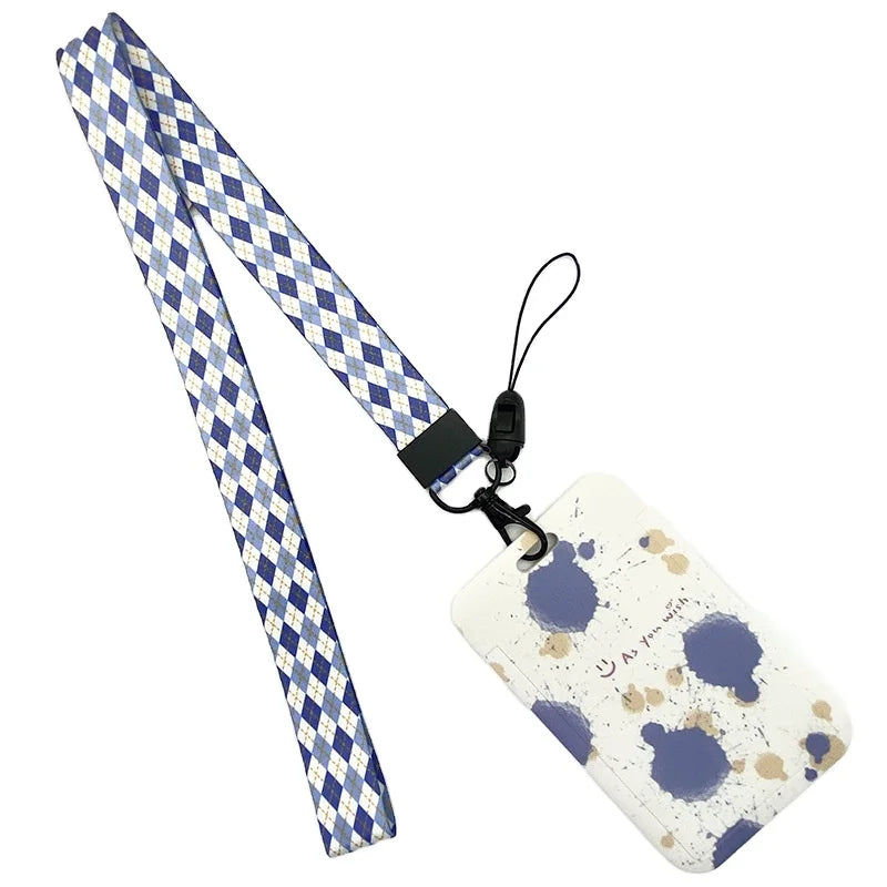 School Magic Access Control Key Card Set Polyester Lanyard Bus Work Student Bus Pass Mobile Phone Rope Key for Student