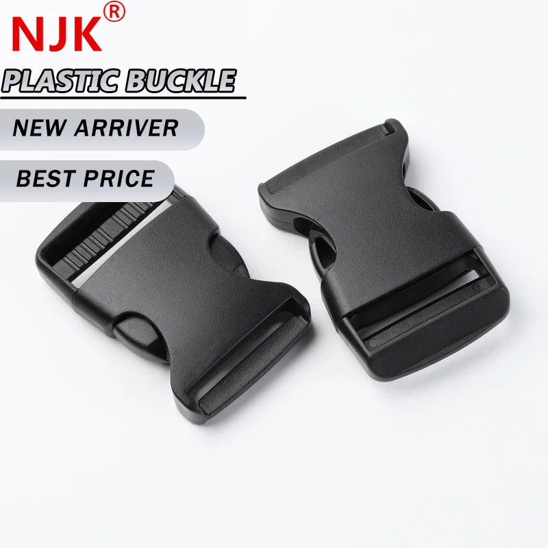 J1022 Safety Adjustable Plastic Side Release Quick Buckle Black Good Quality Tactical Vest Bags Flat Release Fast Buckles