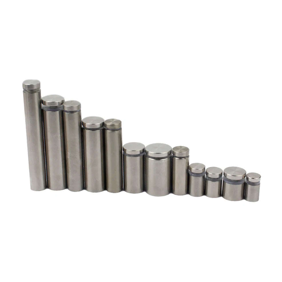 Customieze Stainless Steel Double Sided Sign Spacer Standoff Wall Mount Office Sign Door Chrome Standoff