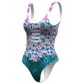 2025 Custom Open Sexy Hot Plus Size Color Block Swimwear Girls Women Sexy Thong One Piece Swimsuit