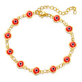 Amulet Nazar Oval Evil Blue Eye Charm Bracelet High Quality Gold Silver Color Brass Chain Bracelets for Women Men