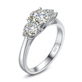 Classic 3 Stone Moissanite Party Bride Gift Fine 925 Silver Engagement Woman Custom Jewelry Diamond Ring Women