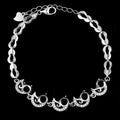 Sterling Silver 5*5mm Semi Mount Bracelet Empty Support Blank Claws Setting S925 Mountain Base Without Main Stone for Inlay DIY