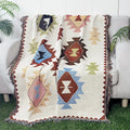 Nice Color Dot Pattern Portable Woven Polyester/Cotton Tapestry Camping Blanket for Sofa Use Customizable Sizes European