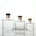 Wholesale Empty Round 50ml 100ml 120ml 200ml Diffuser Glass Bottle with Screw Lid