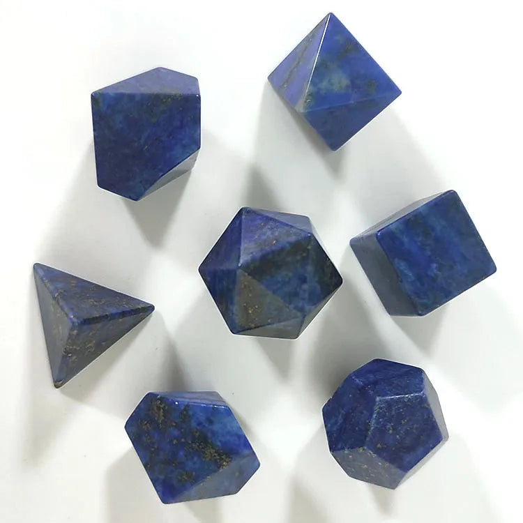 Handmade Polyhedral D&D Dice Set for Board Games 7-Piece Gemstone Dice Laser Engraved Logo Velvet Bag Packaging Wholesale Supply