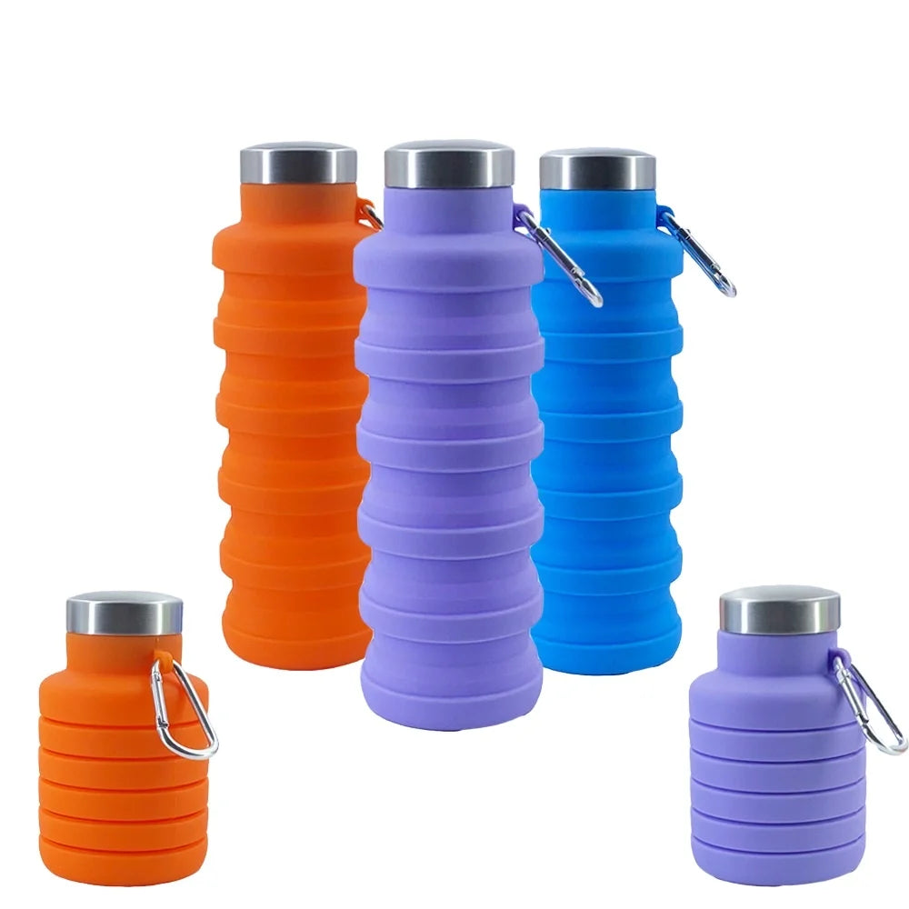 Wholesales Silicone Sports Water Bottle Travel Collapsible Drinking Bottle