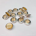 Shiny Jewellery Fastener Shirt Garment Accessories Prong Snap Button Snap Button Cream-colored Pearl 12.5mm +333# Pearlized MOP
