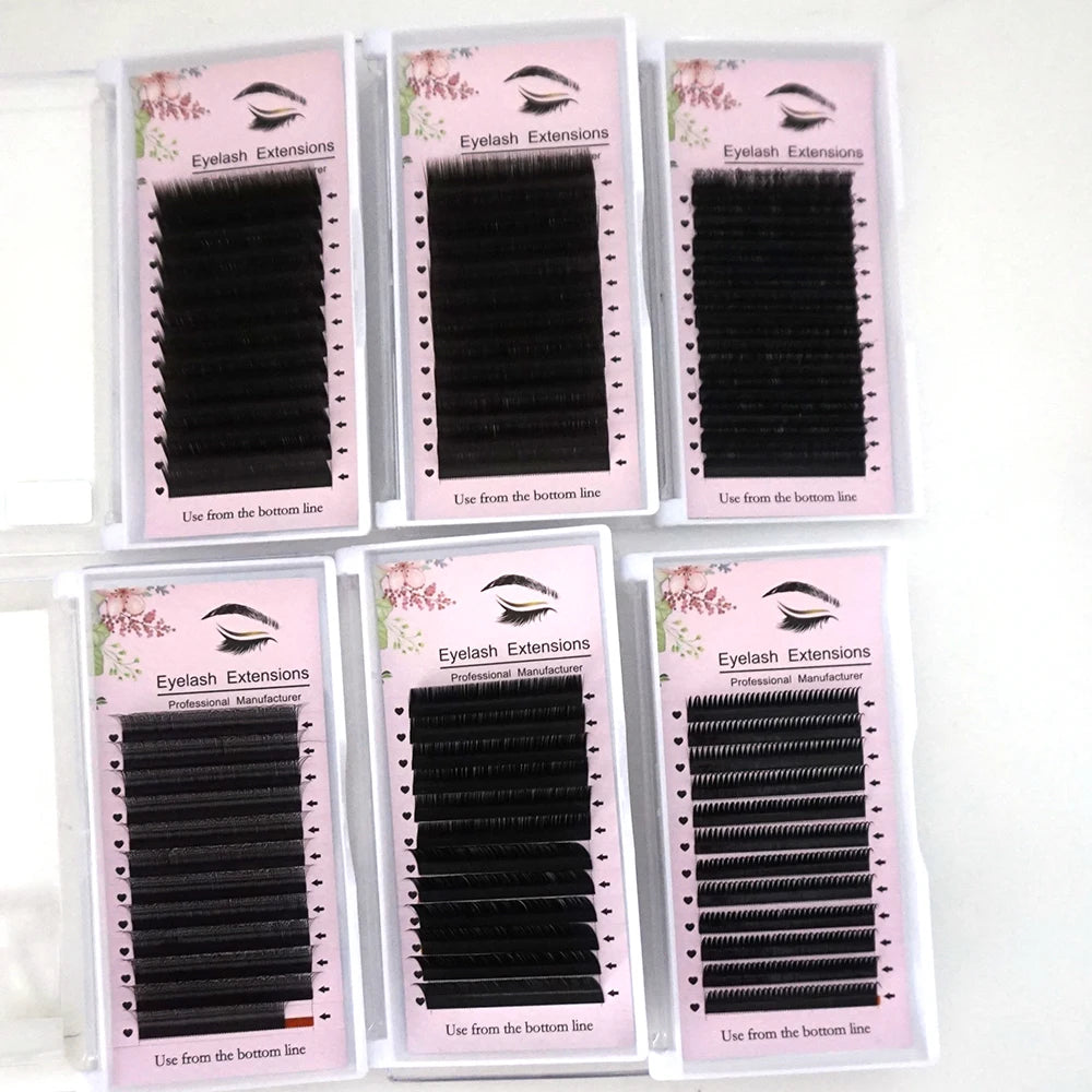 Qianmei Individual Lash Supplier Vegan Synthetic Hair 25-30 Times Volume Eyelash Extensions Private Label C D for Cashmere