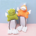Plush Pet Dog Toy Frog Duck Interactive Dog Rope Toy Squeak Dog Chew Toy