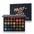 35 Colors Blendable Chunky Pigmented Matte and Shimmer Colors Eye Shadow Palette Waterproof Cosmetics Christmas Gifts