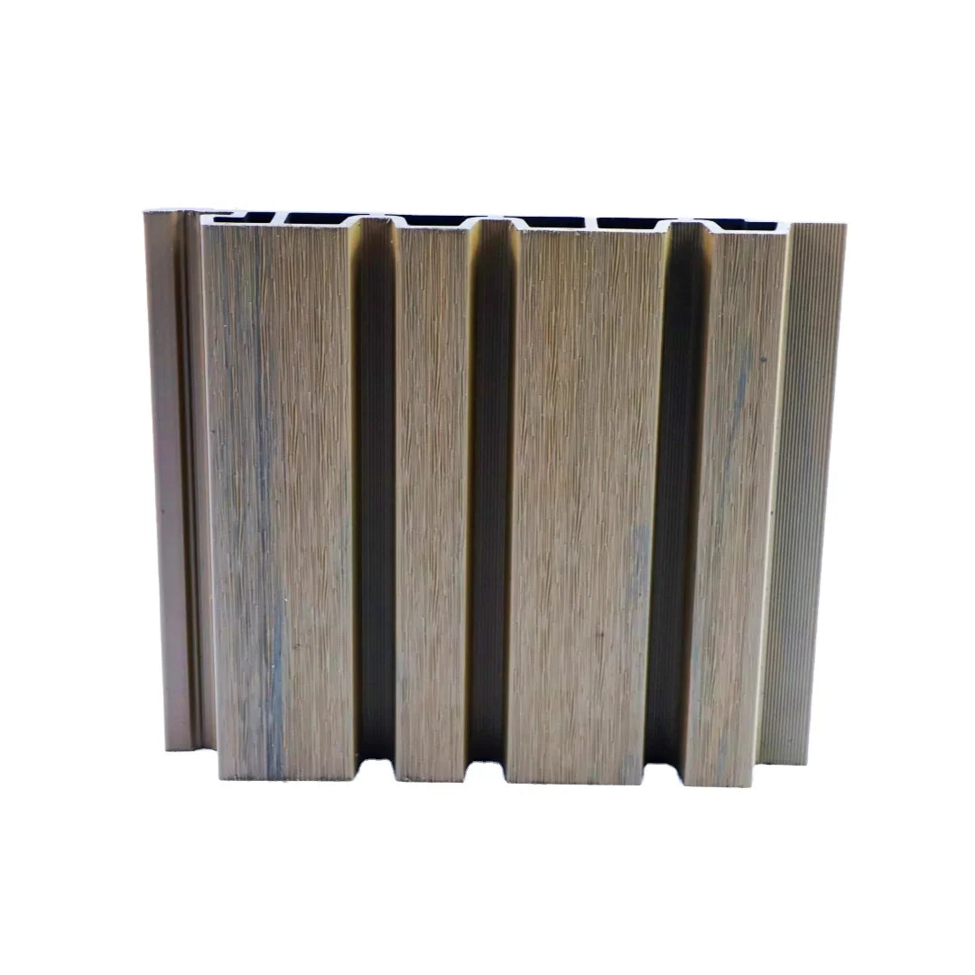 Exterior Wall Panel 590*2900mm Fluted Wood Plastic Composite (WPC) for Outdoor Walls Hotels Cladding