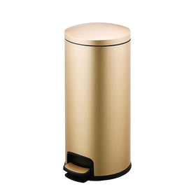 Wholesale 30L Stainless Steel Dual Garbage Bin Dustbin Stay Open Treadle Step-On Soft Close Foot Pedal Trash Hotels Restaurants