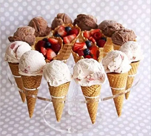 Easy Assemble  Ice Cream Cone Holder Stand With 16 Holes Display Stand Holder Cupcake Stand