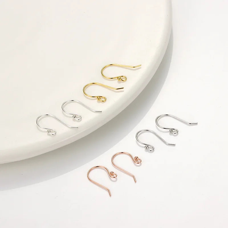 Factory Directly Sale Hanging Hook DIY Earring Accessories S925 Sterling Silver Hook Earring Hooks for Earrings Making