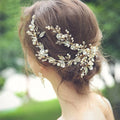Handmade Party Princess Wedding Hair Accessories Bride Alloy Pearl Crystal Hair Comb Bridal Headband Headpiece for Women Girls