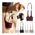 Minimalist Style PU Leather Pouch Coffee Tea Cup Protective Sleeve with Water Bottle Holder for Outdoor Camping Shopping Travel
