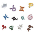 Wholesale Custom Iron on Applique Zodiac Embroidery Embroidered Patches Made in China