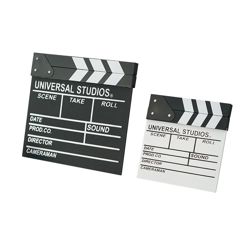 Creative Wooden Director Board Movie Clapper Props for Online Photography Wall Sign Wood Crafts Engraving Ornaments for