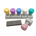 High Quality Soft Color Square 30mm Custom Stamp Pre-Inked Office Stamp for Teacher Flash Stamps