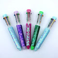 Top Quality Promotional 10 Color Sequins Plastic Phosphorus Tablets Ball Pen