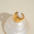 2024 Dazan Summer HOT New Ins Trendy 18k PVD Gold Plated Stainless Steel Minimalist Classic Spiral Thread Ring OOTD Cool Jewelry