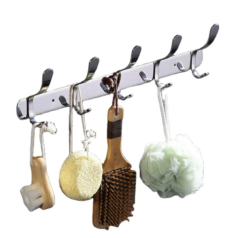 Modern Stainless Steel 5-Piece Bathroom Wall Hooks with Easy Installation for Robe and Hanger Hongdec Brand 3-Year Warranty