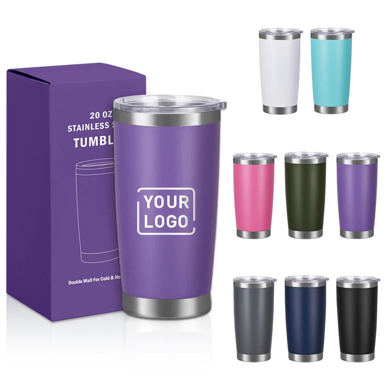20oz Stainless Steel Insulated Custom Coffee for Mugs Regular Tumbler Cup Gift Box Wholesale Bulk Customized Tumblers Wedding C1