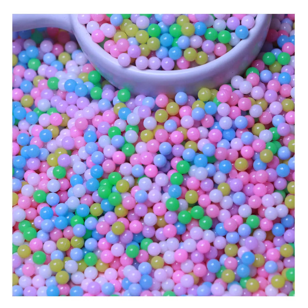 3/4/5mm Round Beads Jewelry Making Round Colorful Ball Pearls Beads No Hole 0.5kg for Jewelry Making Accessory