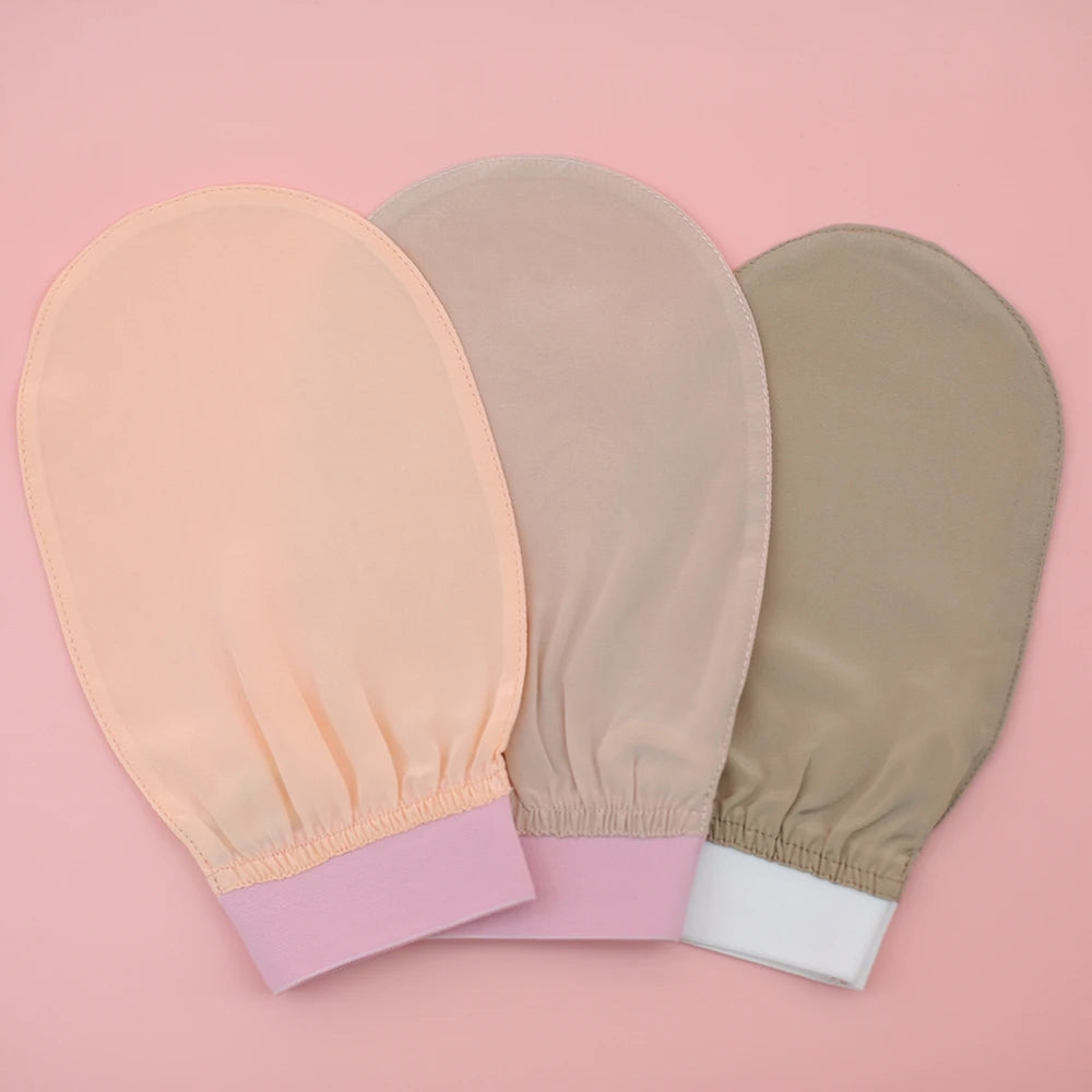 Ultra Soft Quality Turkish Silk Exfoliating Gloves Body Bath Scrub Exfoliator Bath Mittens Tan Remover Bath Natural Glove