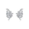 ED1741 S925 Sterling Silver Fashion Charm Cubic Zircon Earrings for Women Wedding Party Jewelry Gift Leaf Earrings Zircon Stud