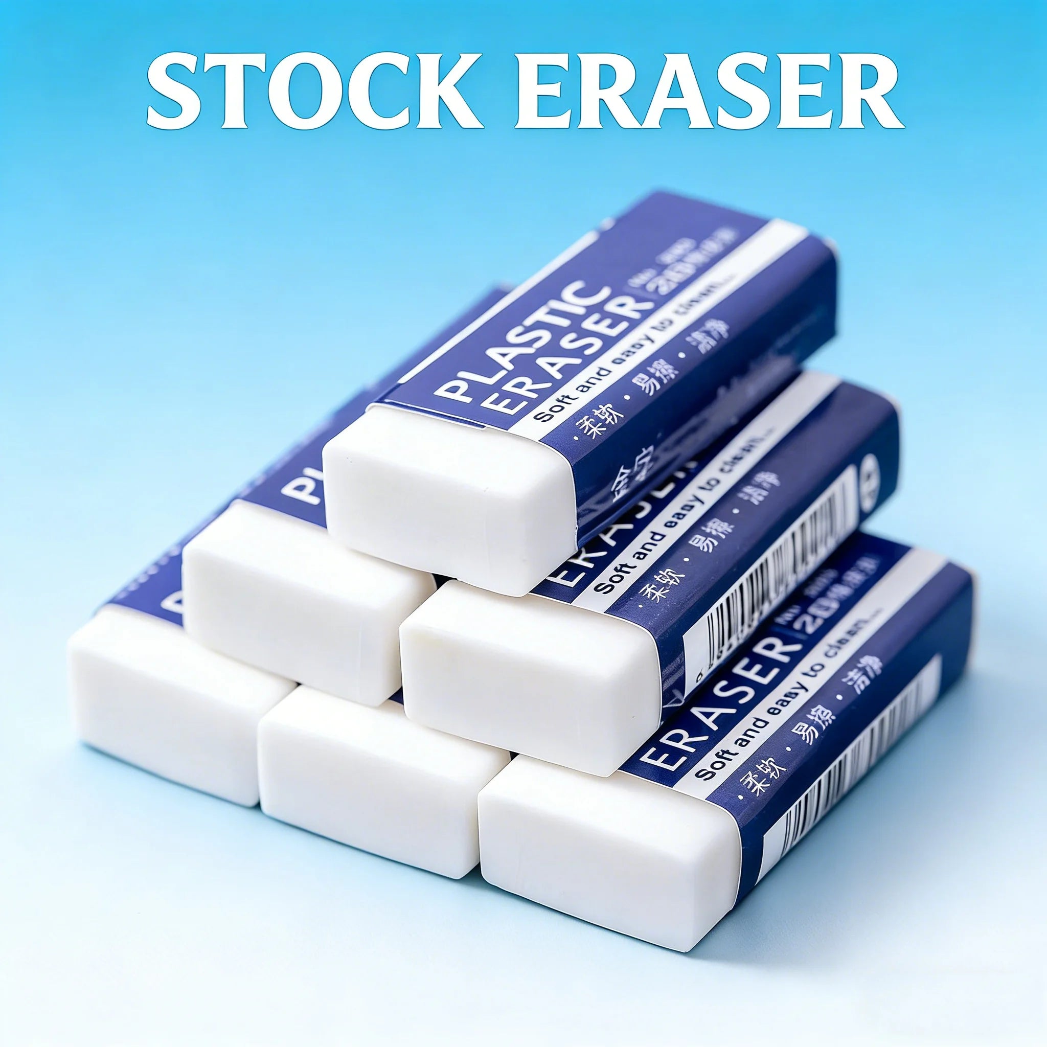 Soododo School Stationery  Student 2B White Goma De Borrar Pencil Eraser for School Borrador