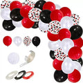 109pcs Black Red Balloon Garland Arch Kit White Latex Balloons for Circus Theme Kids Birthday Party Decoration Wedding Decor