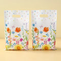 Spring Butterfly and Wild Flowers Gift Wrap Candy Bag Plastic Packaging for Baby Shower Birthday Party Shipping Bags Party Decor