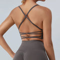 New Fashion Cross Backless Sports Bra Custom logo Seamless Gym Workout Sports Bra for Women