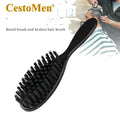 Hot Sale Premium Black Neck Brush Beard Brush Plastic Handle Beard Brush Grooming Tools for Barber Shop