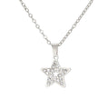 Stainless Steel Engraved Star Charm Necklace Rhinestone Beaded Chain Multi Chain Necklace Gold Plated Jewelry Gifts for Women