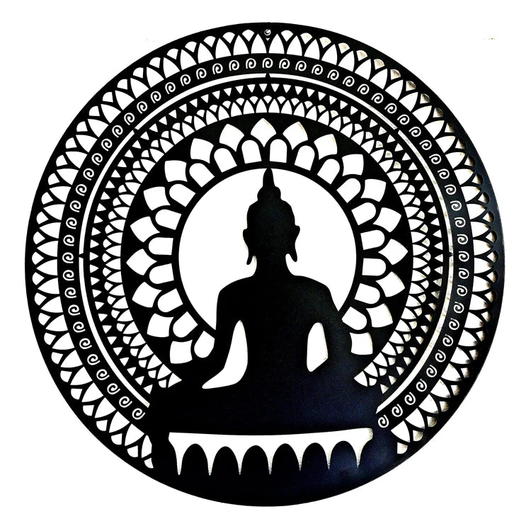 Home Wall Hanging Decor Spiritual Yoga Home Wall Decoration Metal Lotus Flower Wall Art Decoration