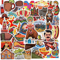 50Pcs Cool Russian Culture Logo Graffiti Sticker for Travel Gift Phone Laptop Bottle Vinyl Russia Decal Stickers
